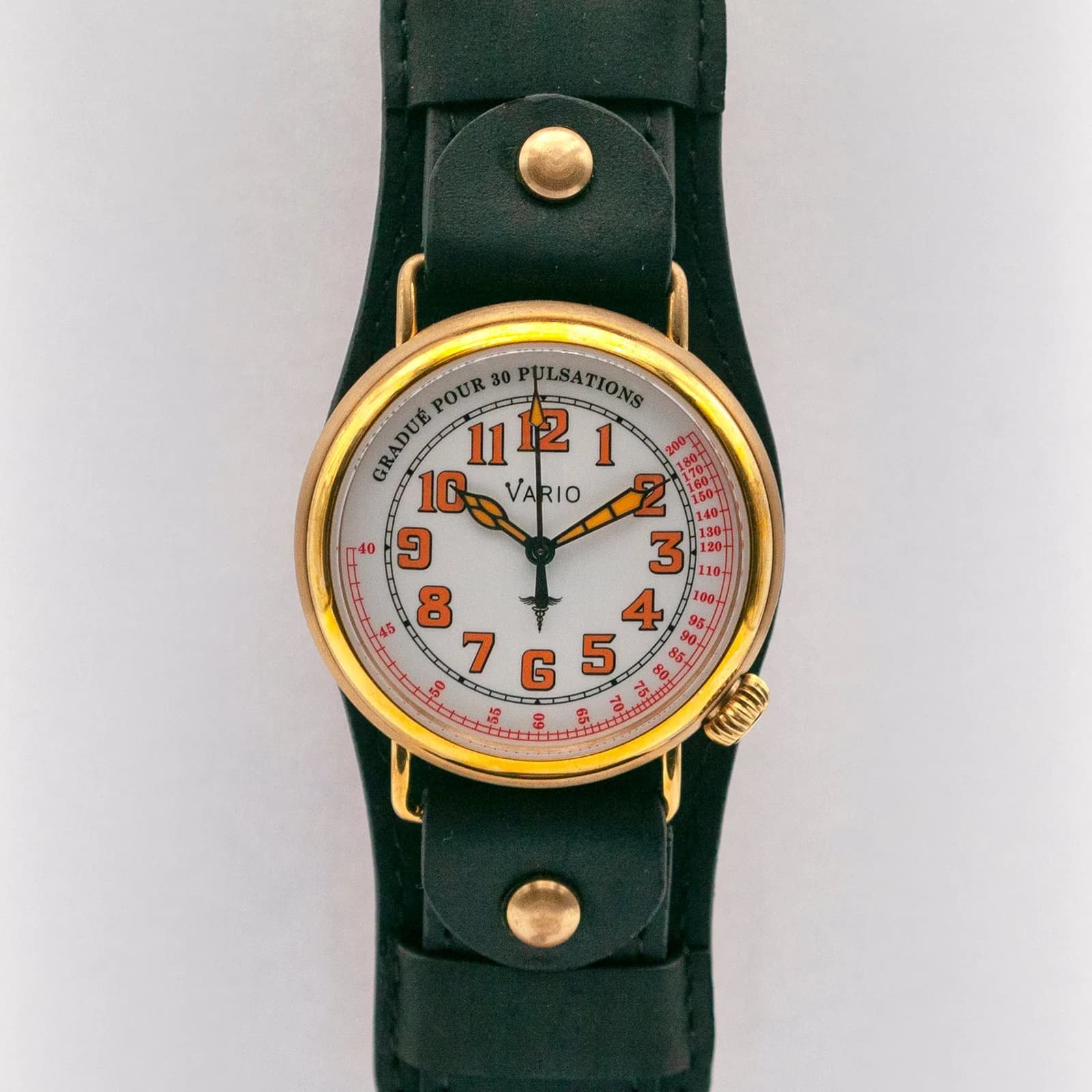 Vario 1918 Medic Brass White Dial With Orange Lume