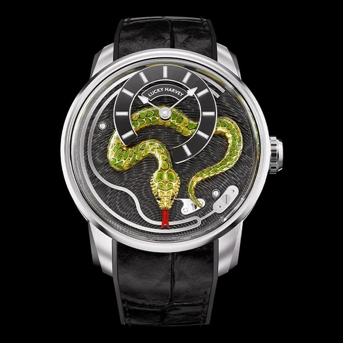 Craftsmanship Series Silver Enamel Chiming Snake Limited Edition Automatic Watch