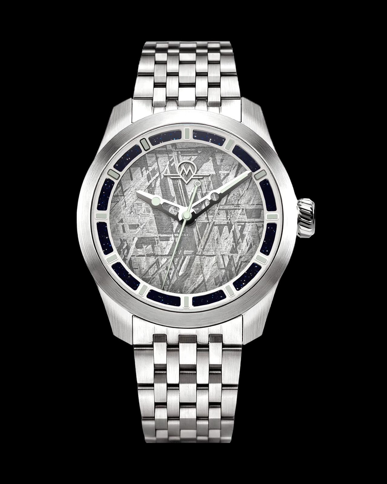 Monro Luna Adventure MLA-MEB Meteorite Dial, 9039 Automatic Watch, 39mm Stainless Steel