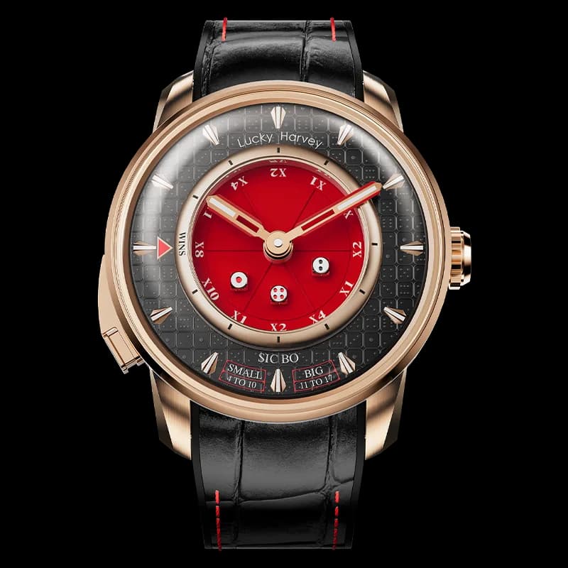Casino Series Red Rose Gold Sic Bo Automatic Watch