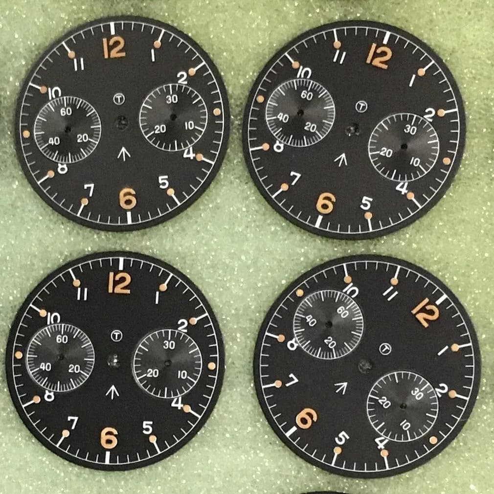 Sterile Tritium Dial For CWC 1970s Mechanical Chronograph Dial - New Old Stock
