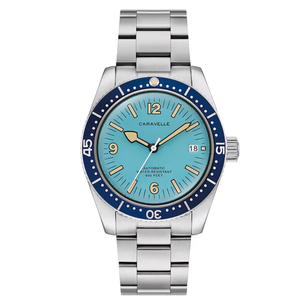 Caravelle Sea Hunter Automatic Watch With Blue Dial #43B178