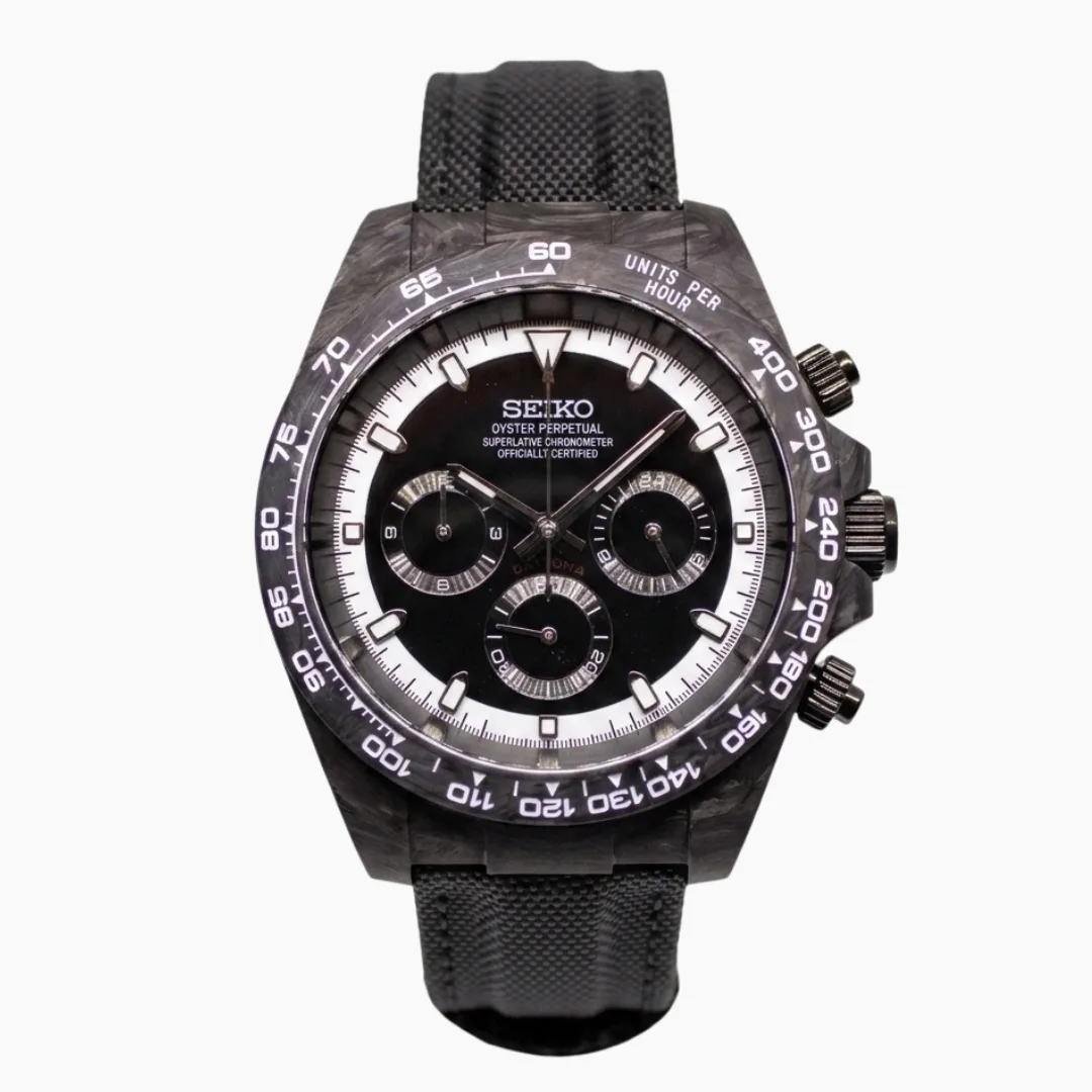 CUSTOM SEITONA CHRONOGRAPH MOD FORGED CARBON ECLIPSE EDITION