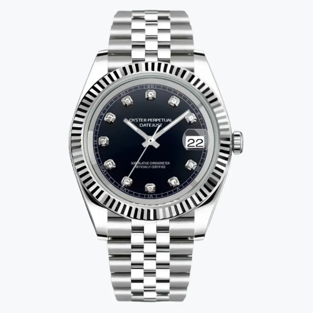 CUSTOM SEIKOJUST EDITION SILVER BLACK DIAMOND JUBILEE MOD