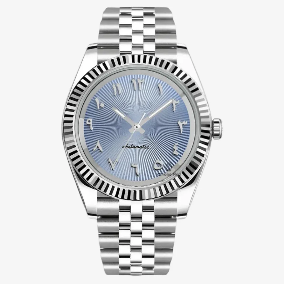 CUSTOM SEIKOJUST EDITION SILVER ARABIC ICE JUBILEE MOD