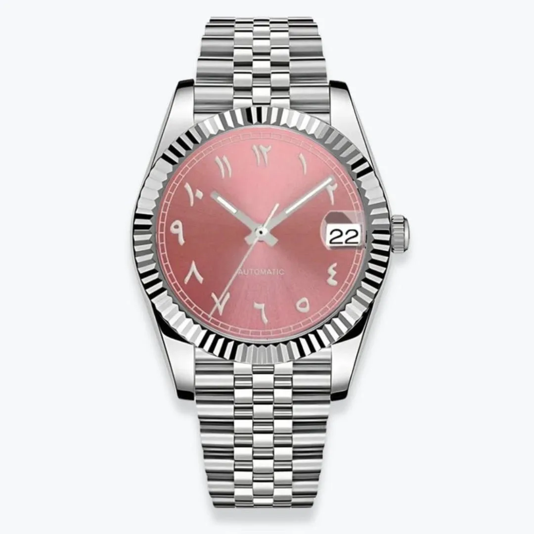 CUSTOM SEIKOJUST EDITION SILVER ARABIC CORAL JUBILEE MOD