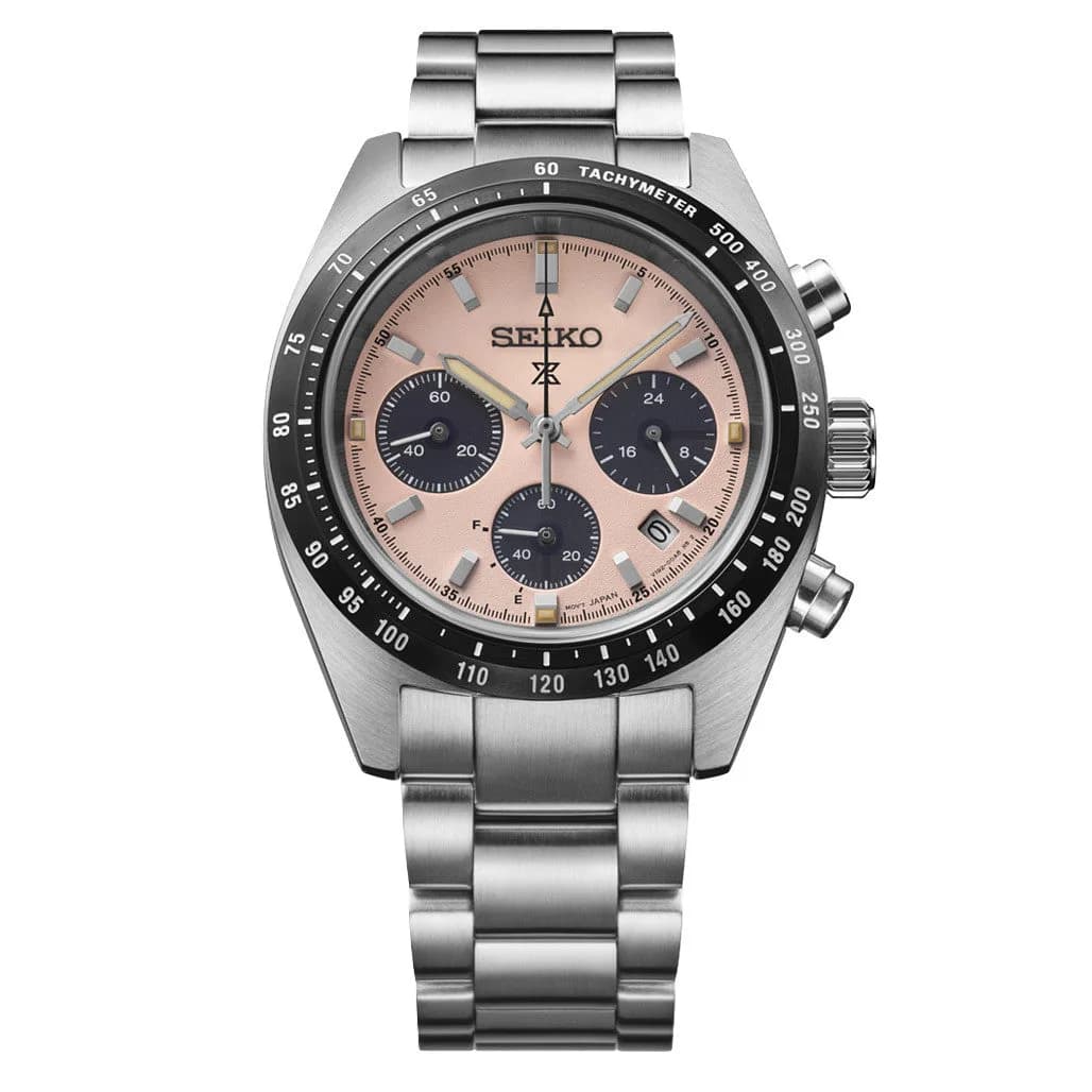 Seiko Prospex Speedtimer Solar Chronograph With Pink Dial #SSC963