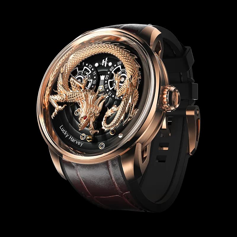 Craftsmanship Series Rose Gold Dragon Automatic Watch