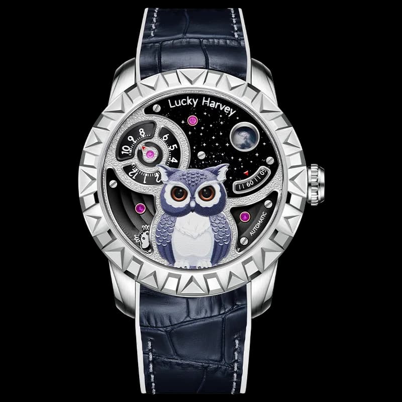 Fun Series Silver Owl Automatic Watch