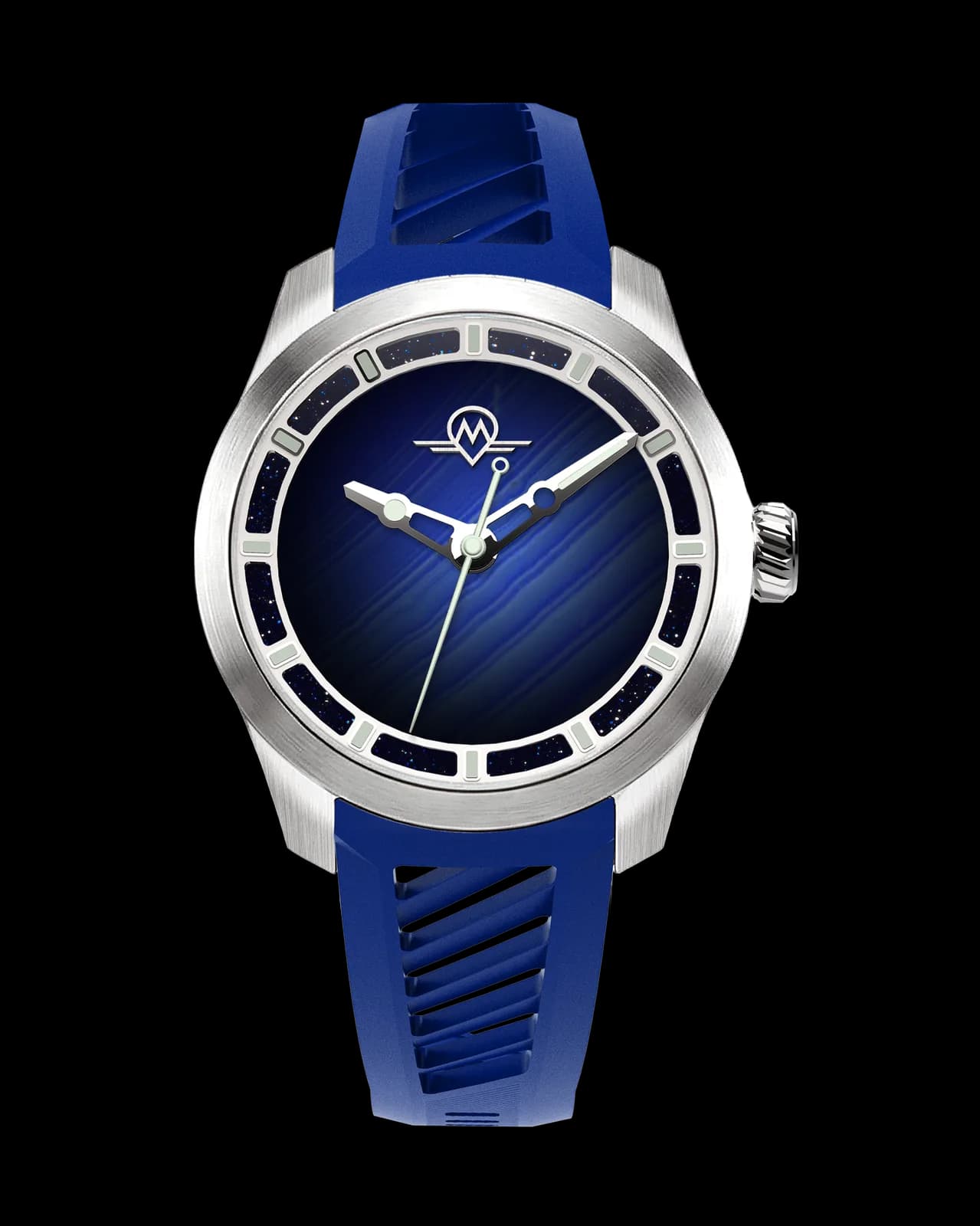 Monro Luna Adventure MLA-PAR Planet Agate, 9039 Automatic Watch, 39mm Epdm Rubber