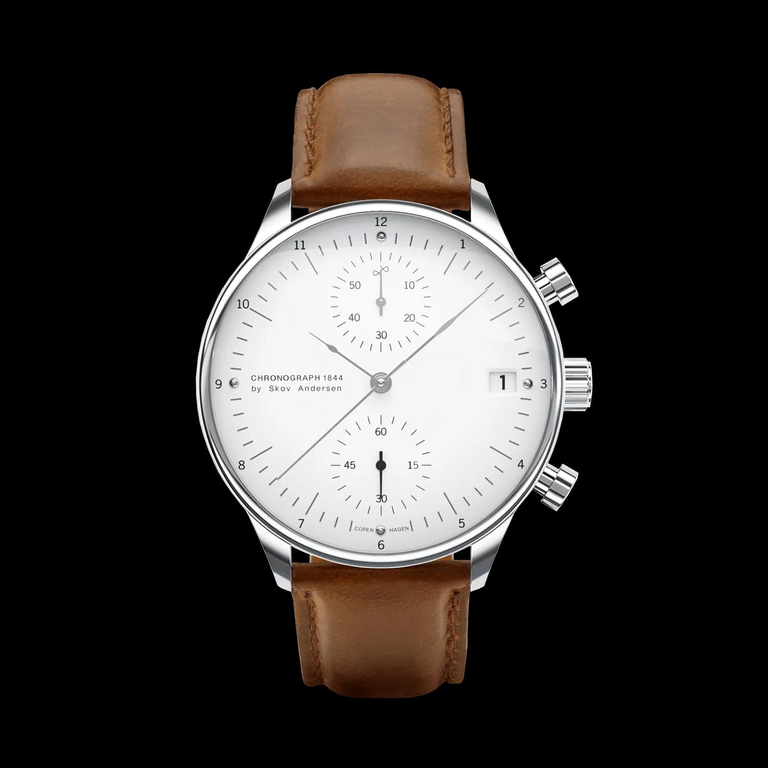 1844 Chronograph, Steel / White