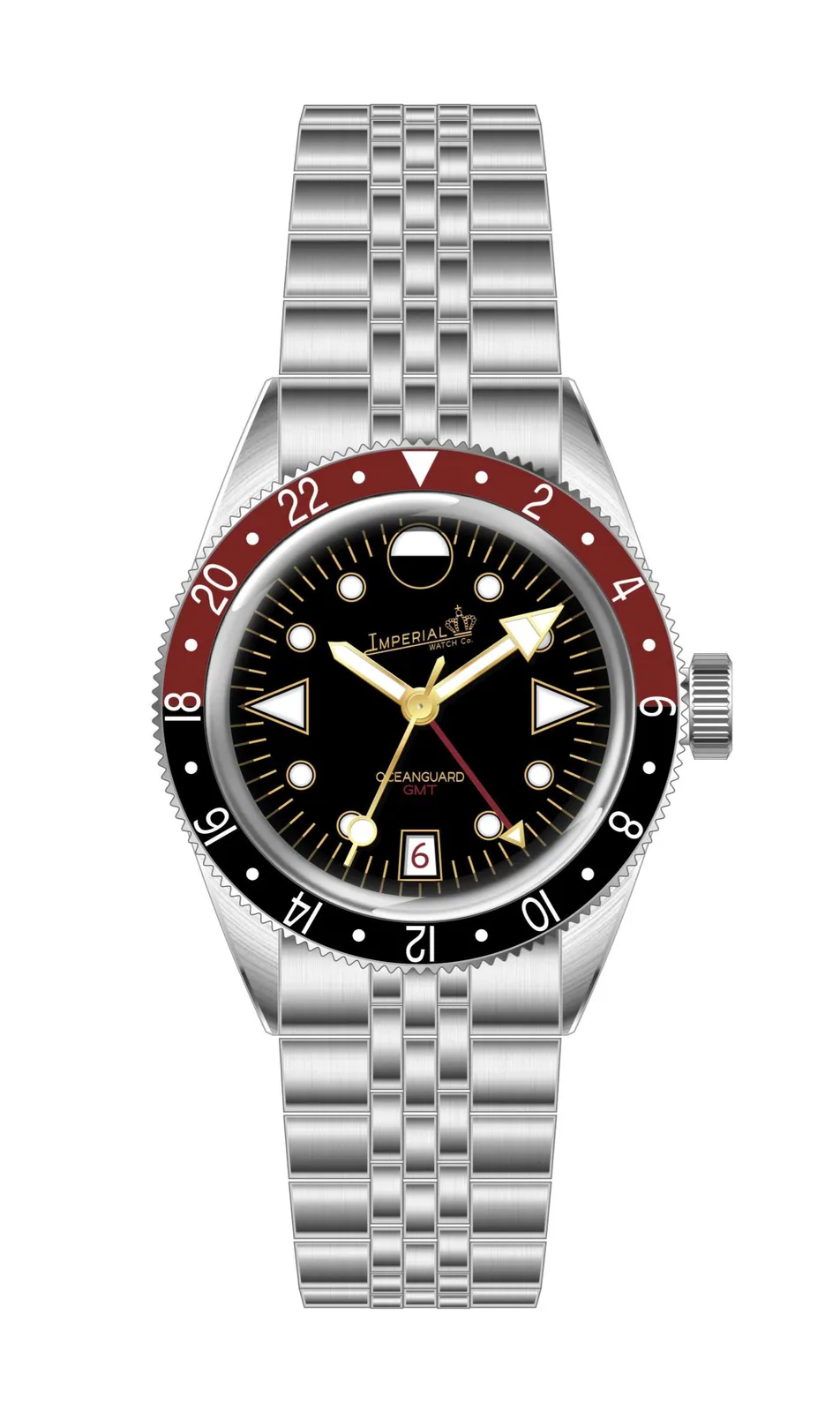 Oceanguard GMT - Jet Black W/ Coke Bezel
