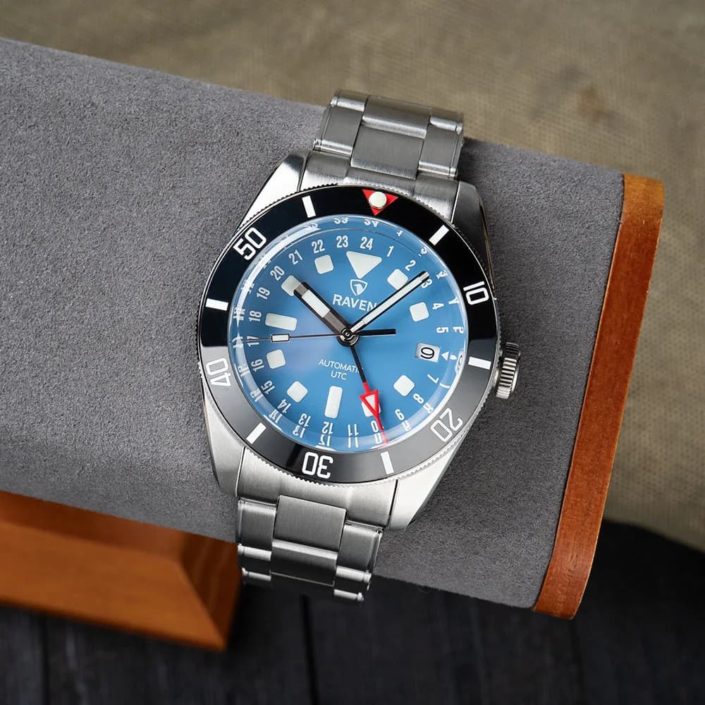 Raven Custom - 39mm GMT Diver - Blue