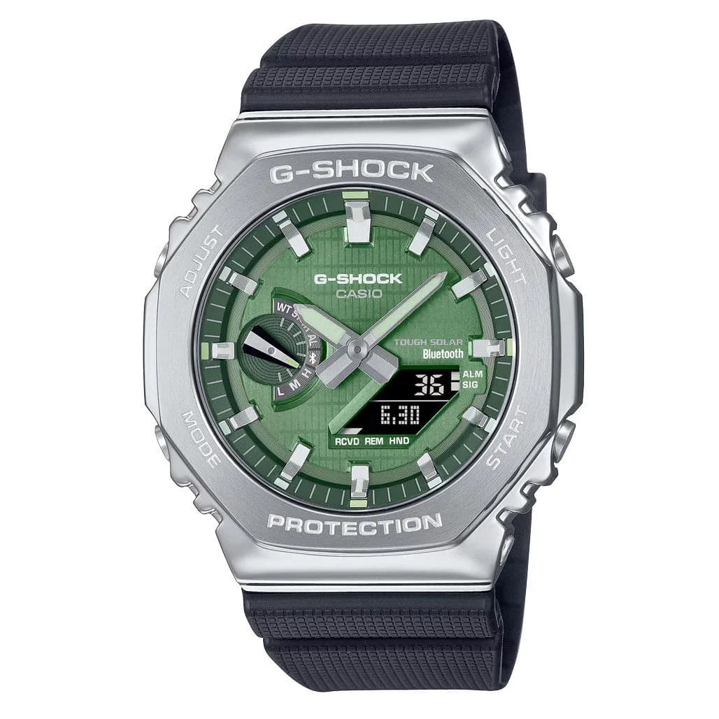 Casio G-Shock G-Steel 2100 Series With Green Dial #GBM2100A-1A3