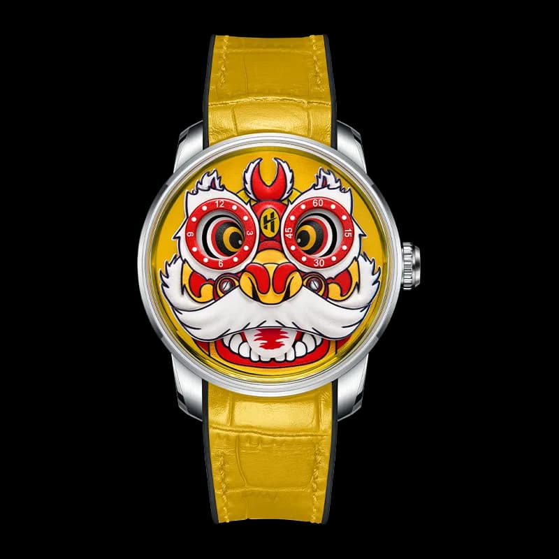 Fun Series Yellow Lion Dance Automatic Watch