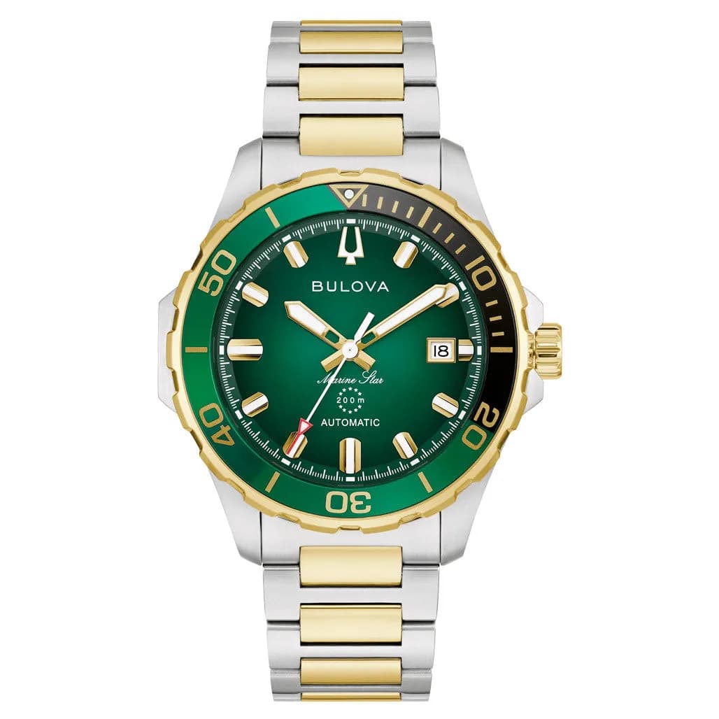 Bulova Marine Star Automatic Dive Watch In Green #98B467