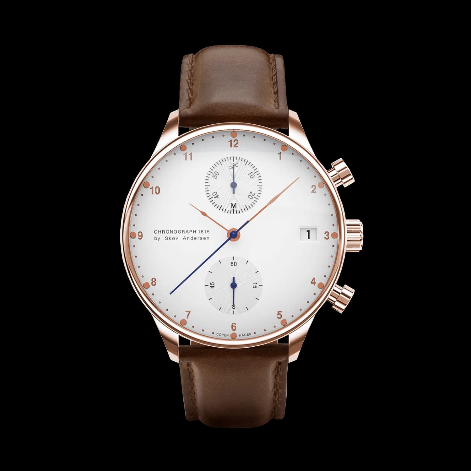 1815 Chronograph, Rose Gold / White