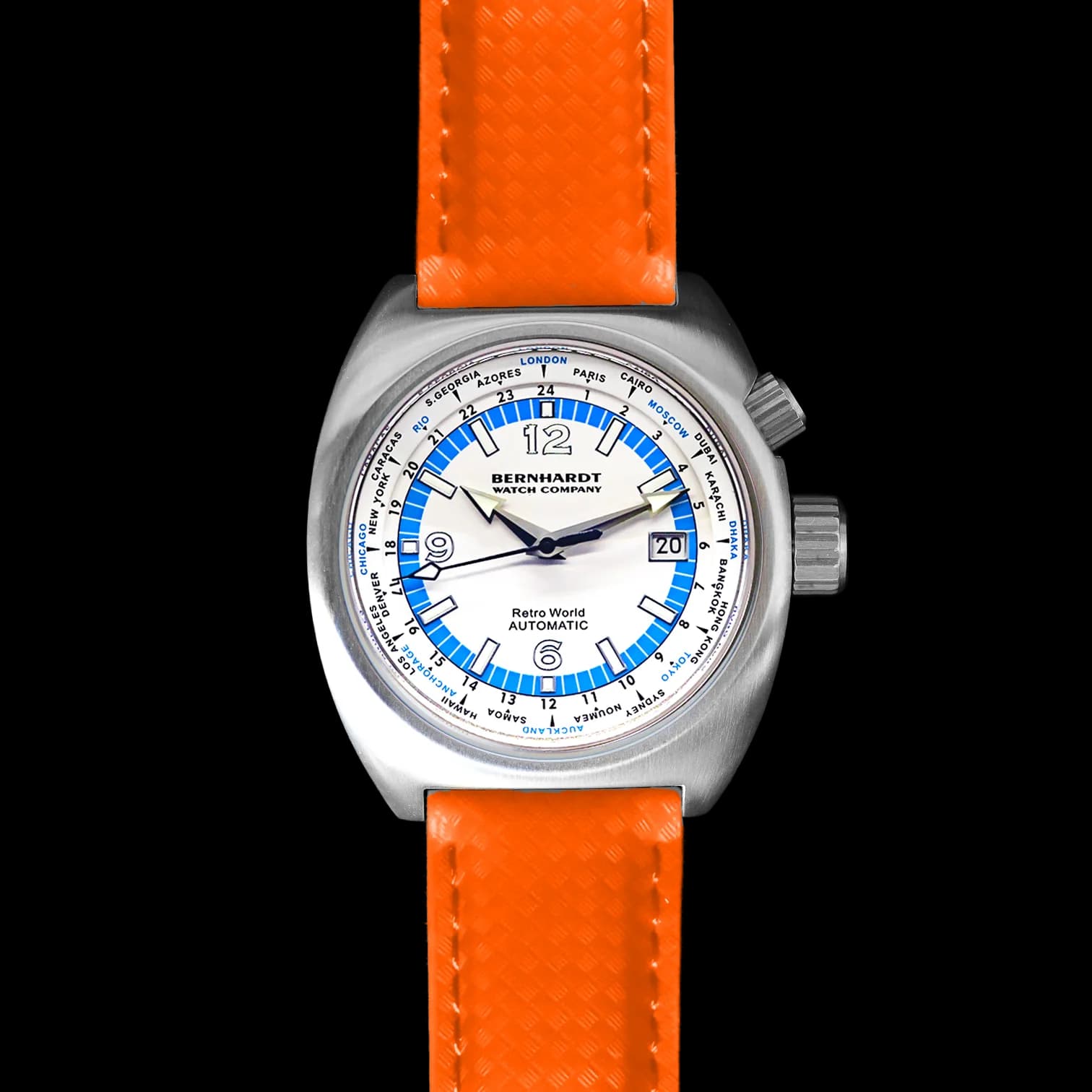 Retro World Timer - White Dial