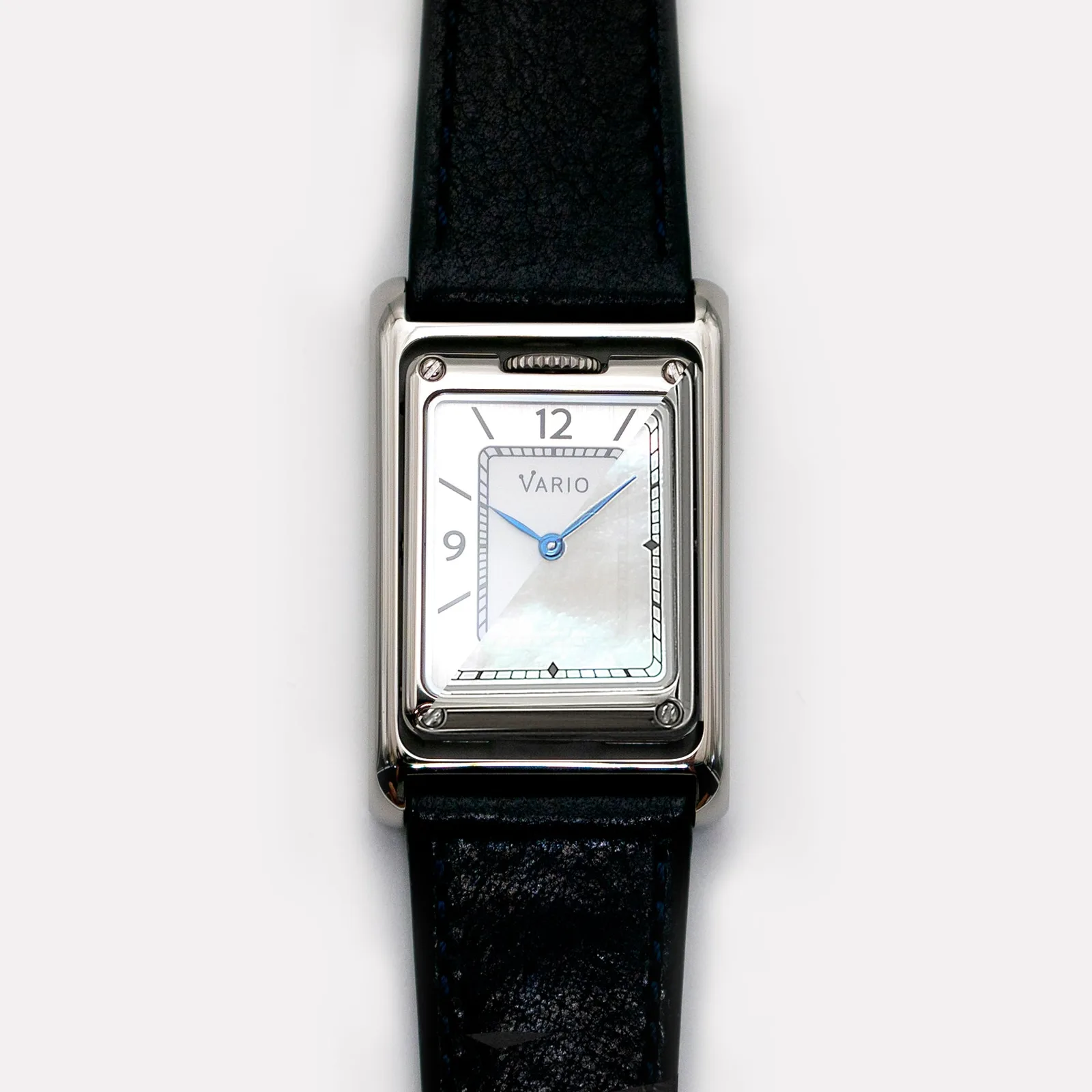 Vario Versa Reversible Dual Time Silver-White MoP Quartz Watch