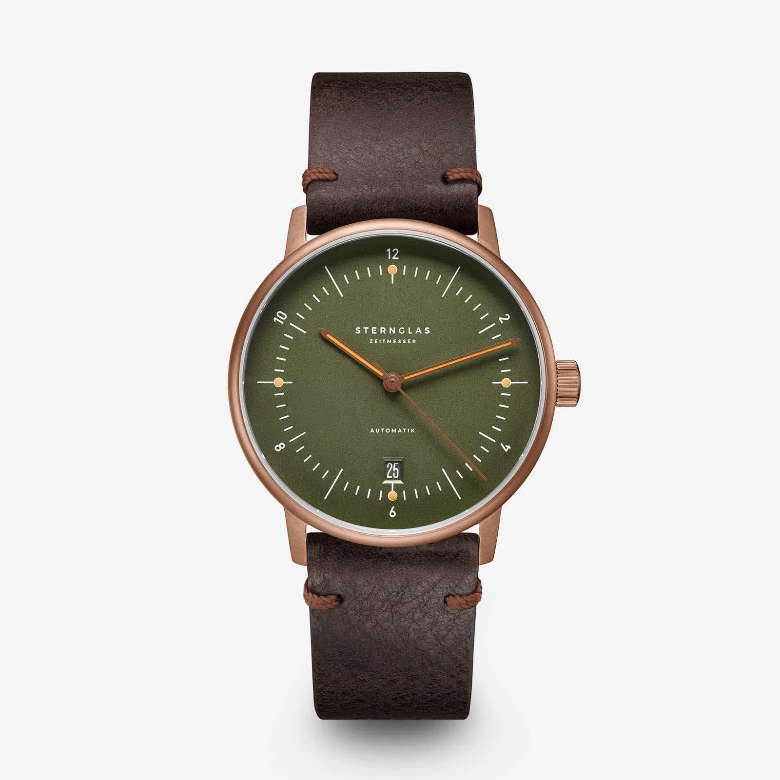 Naos Automatik dunkelgrün bronze