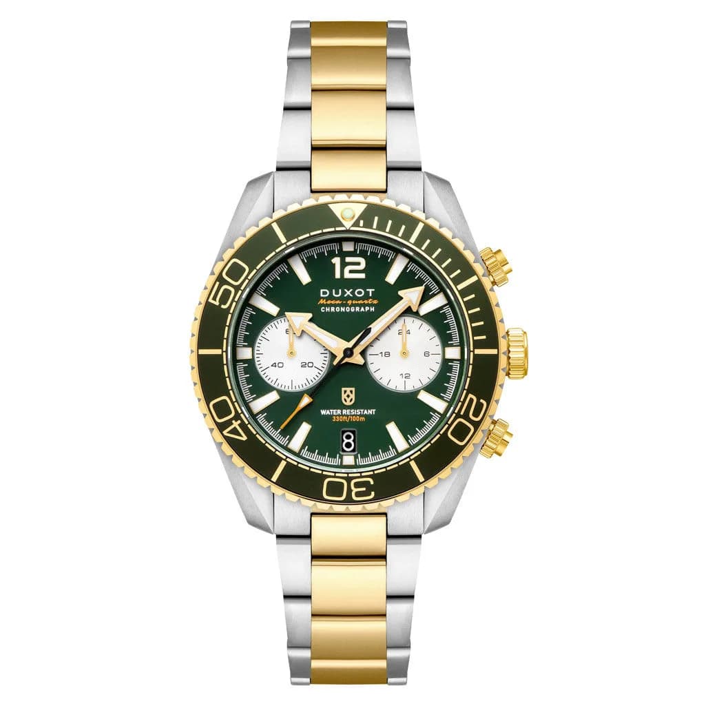 Duxot Tiburon Meca-Quartz Chronograph In Green Gold #DX-2062-55