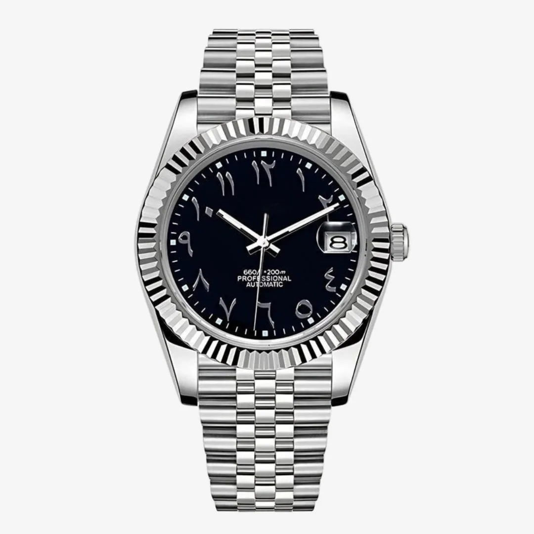 CUSTOM SEIKOJUST EDITION MIDNIGHT SILVER ARABIC JUBILEE MOD