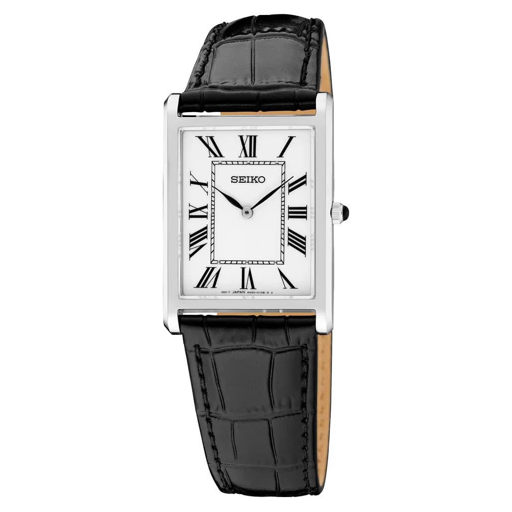 Seiko Classic Thin Quartz Dress Watch With Sapphire Crystal #SWR103