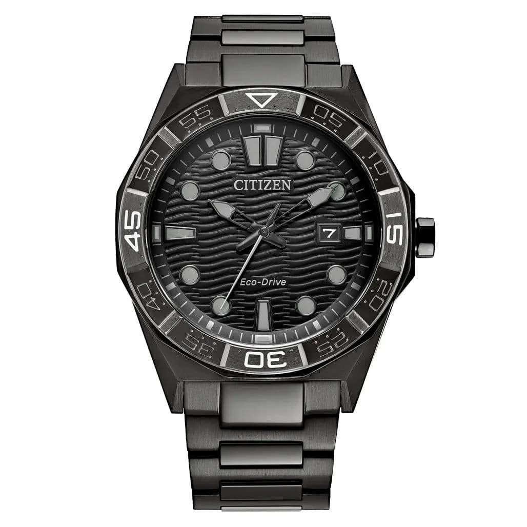 Citizen Brycen PVD Watch With Black Dial #AW1855-52E
