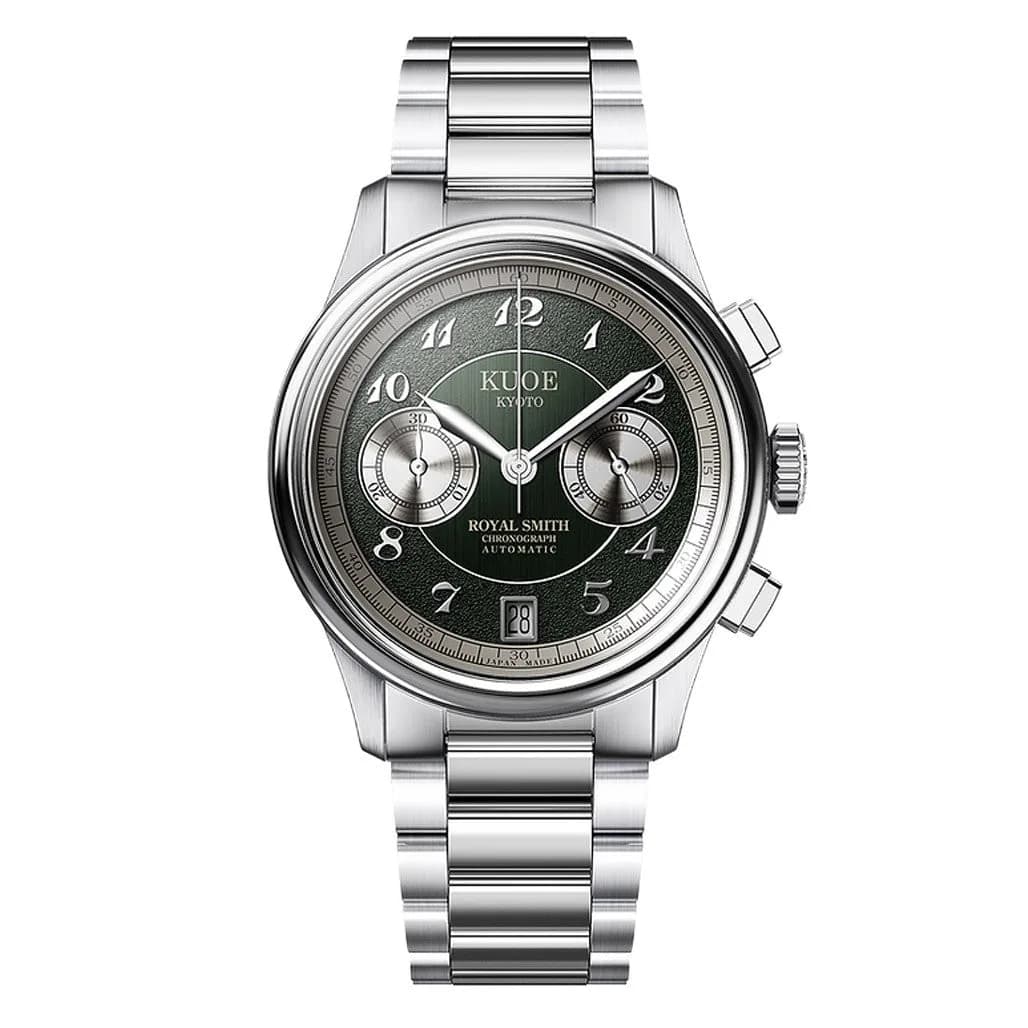 Kuoe Royal Smith 90-012 Automatic Chronograph With Green Dial #RS90012-GR-Flat