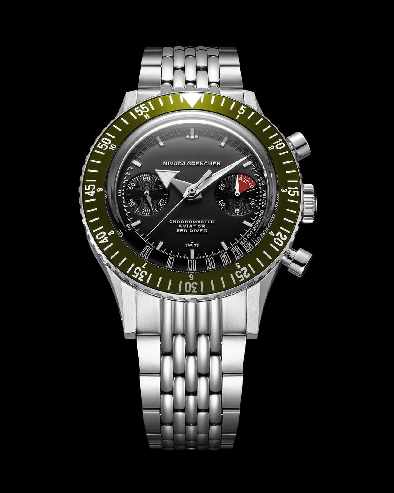 WHITE BROAD ARROW INTER.BEZEL 38mm - MANUAL