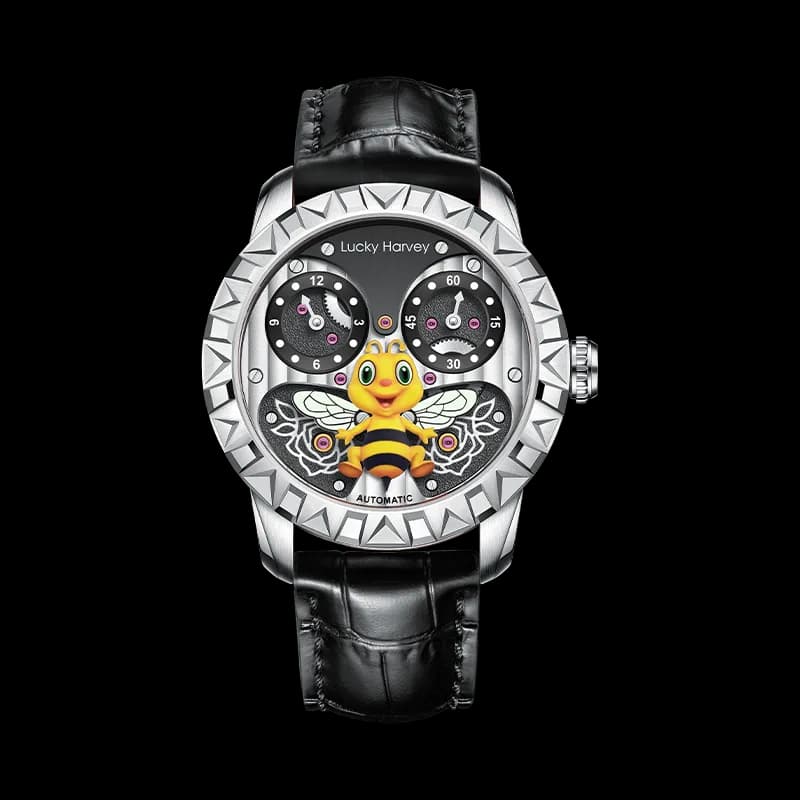Fun Series Silver Honey Bee Automatic Watch