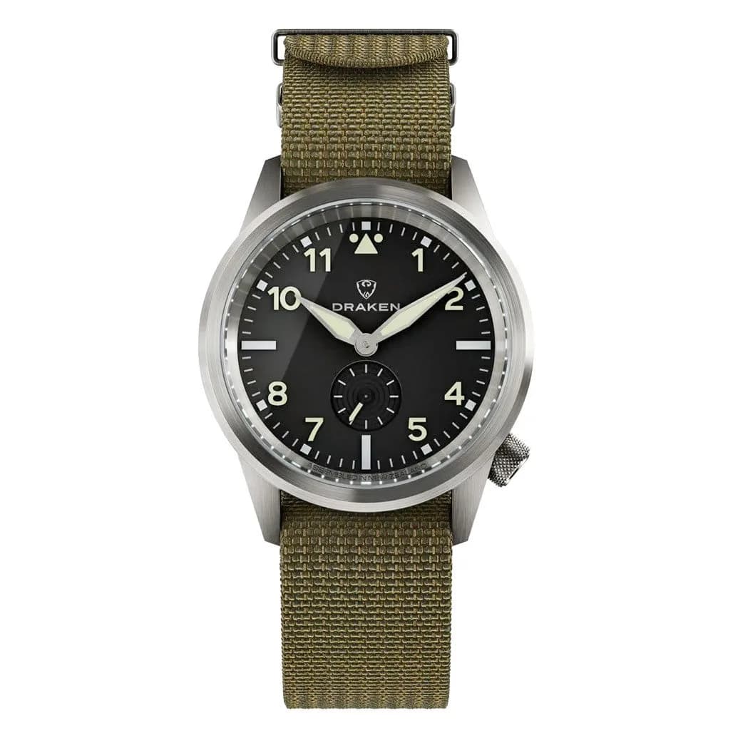 Draken Aoraki 'Flieger' Watch With Black Dial #DKN-01