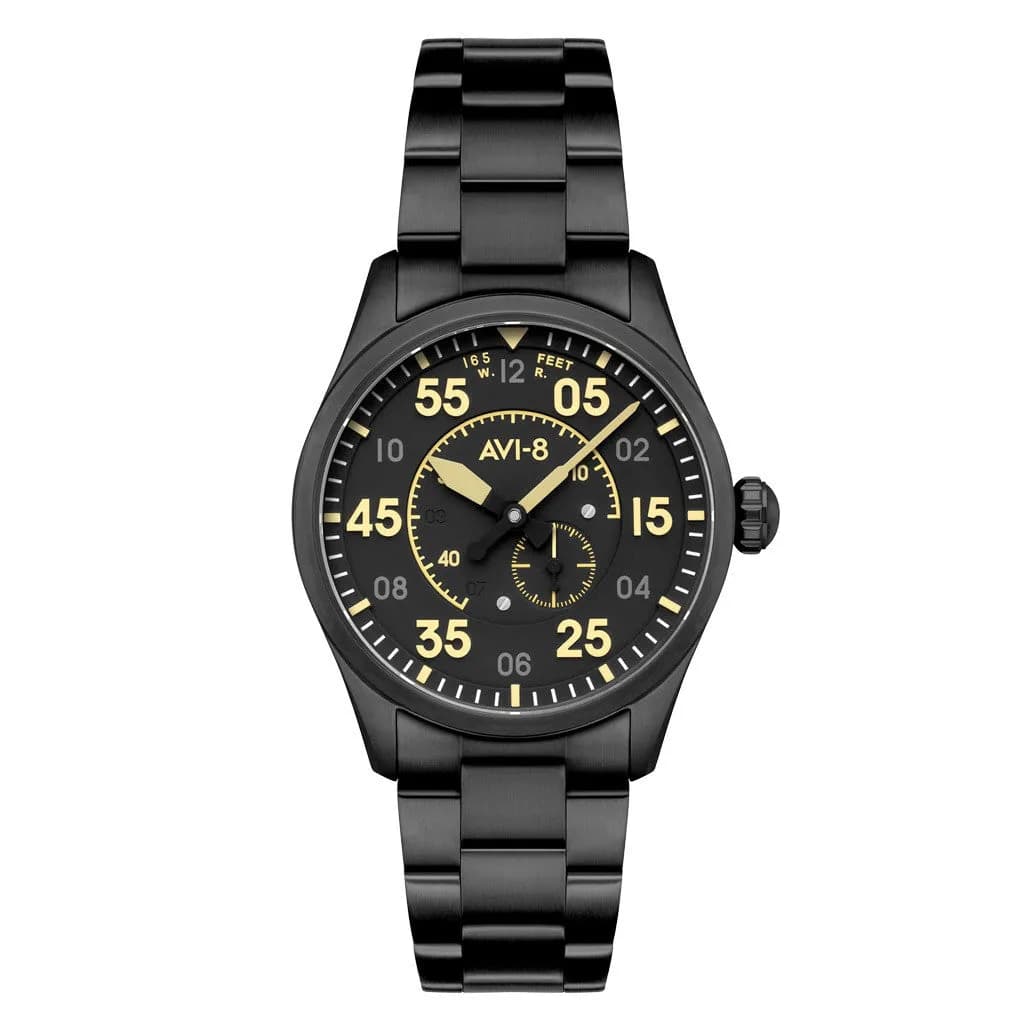 AVI-8 Spitfire Type 300 Automatic With Black Eclipse Display Dial #AV-4147-44