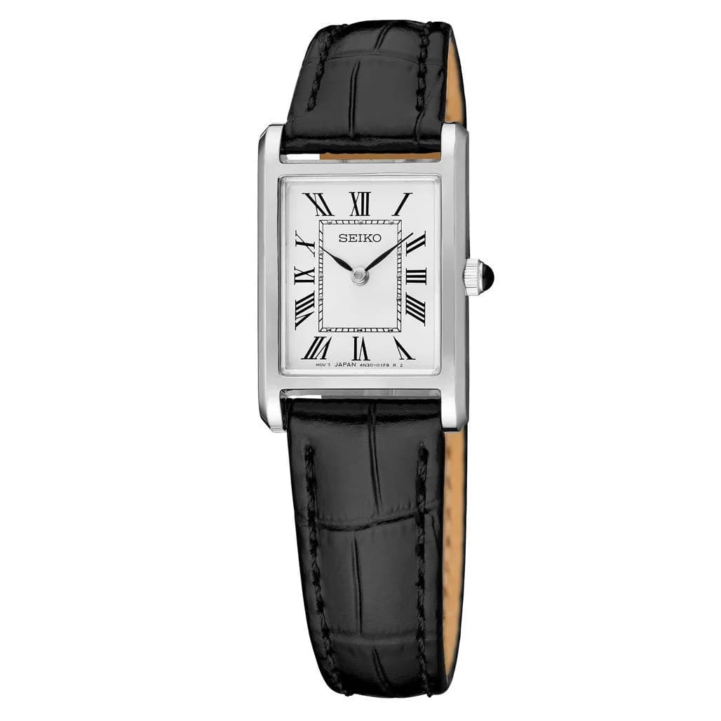 Seiko Lady's Classic Thin Quartz Dress Watch With Sapphire Crystal #SWR107