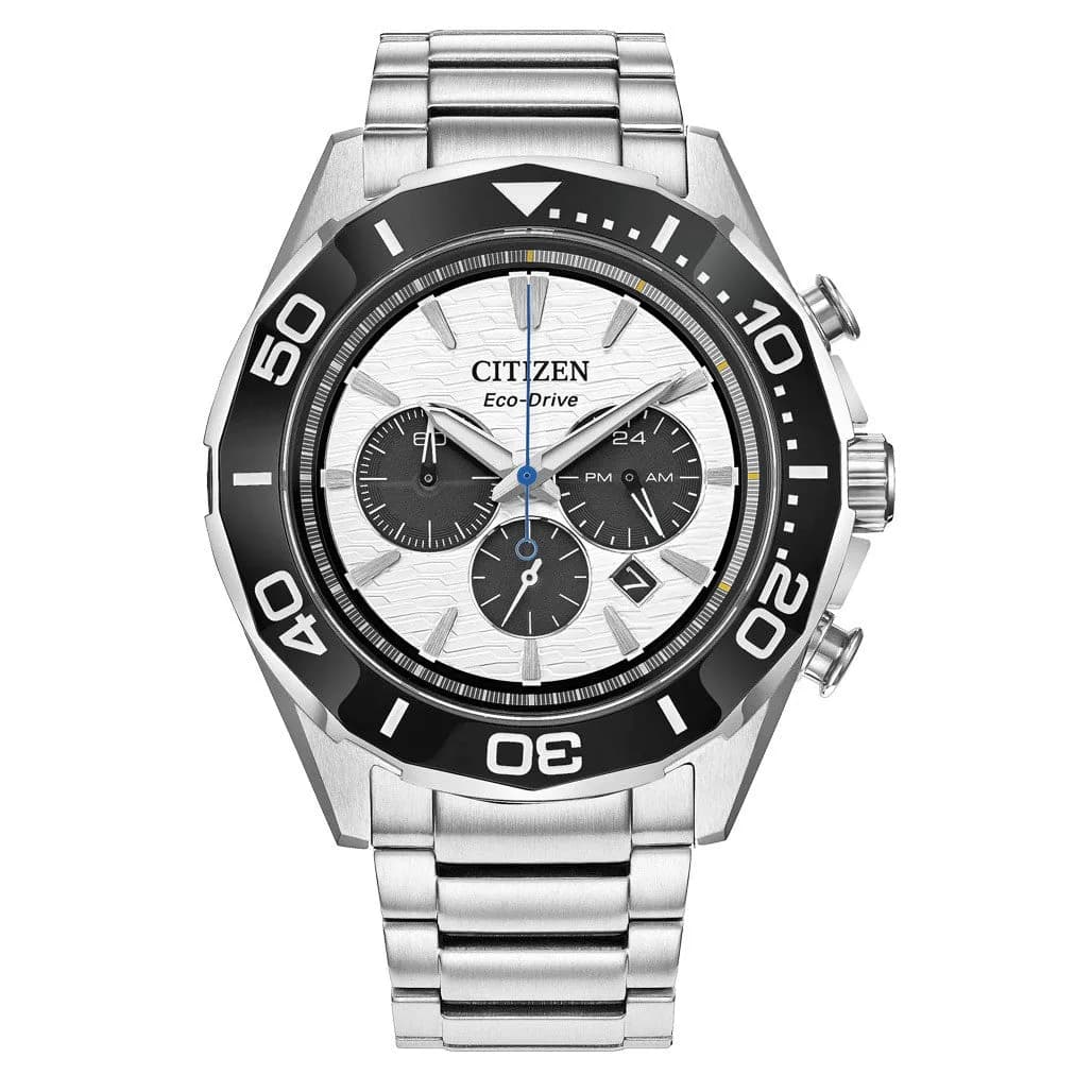 Citizen Endeavor Eco-Drive Chronograph With White Dial #CA4730-59A