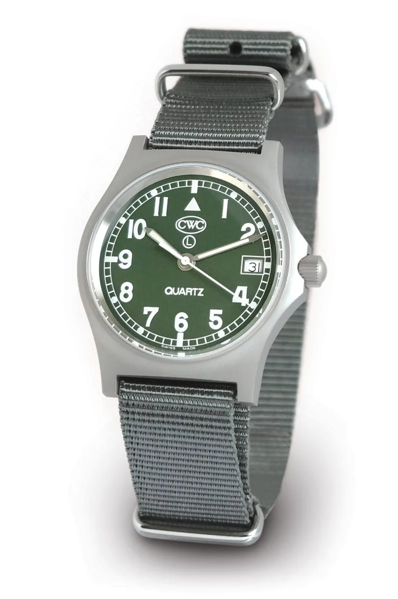 CWC GS Sapphire Military Green Watch, Stainless Steel With Green Dial