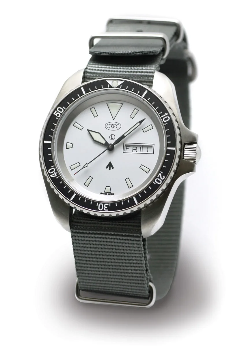 CWC Arctic Radar Quartz Diver Watch (White Dial)