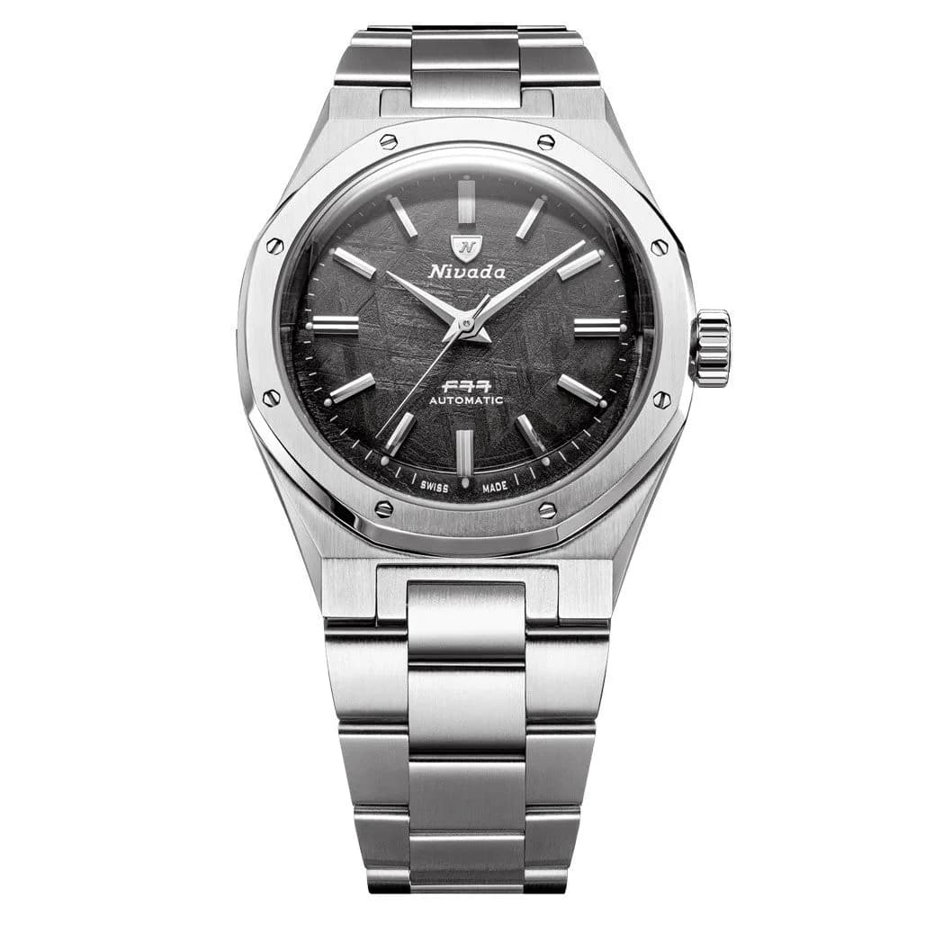 Nivada Grenchen 38mm F77 Mark 2 Watch With Meteorite Dial #68049A77