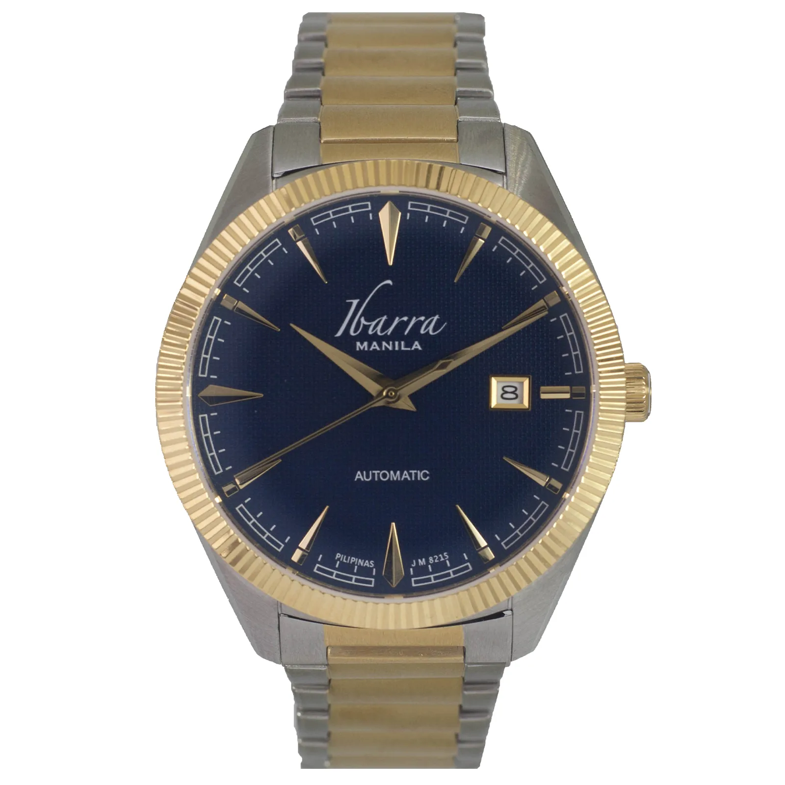 Rizal 40MM Automatic TWO-Tone Gold Watch (Blue Dial)