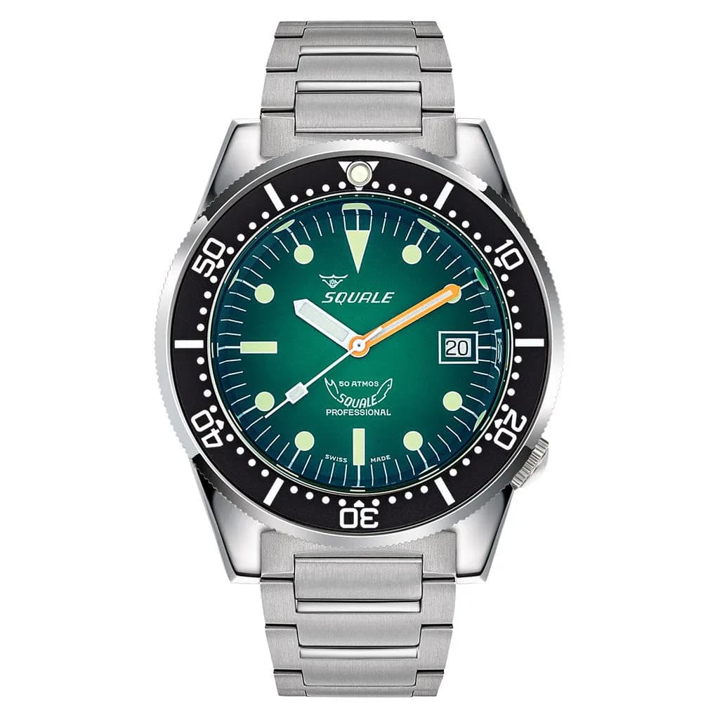 Squale 50 Atmos Profondo Automatic Dive Watch With Ombre Green Dial #1521PROFGR.SQ20B