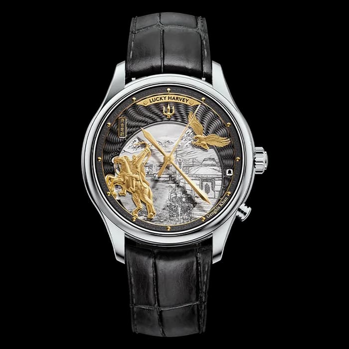 Dynasty Series Silver Titanium Chiming Genghis Khan Limited Edition Automatic Watch
