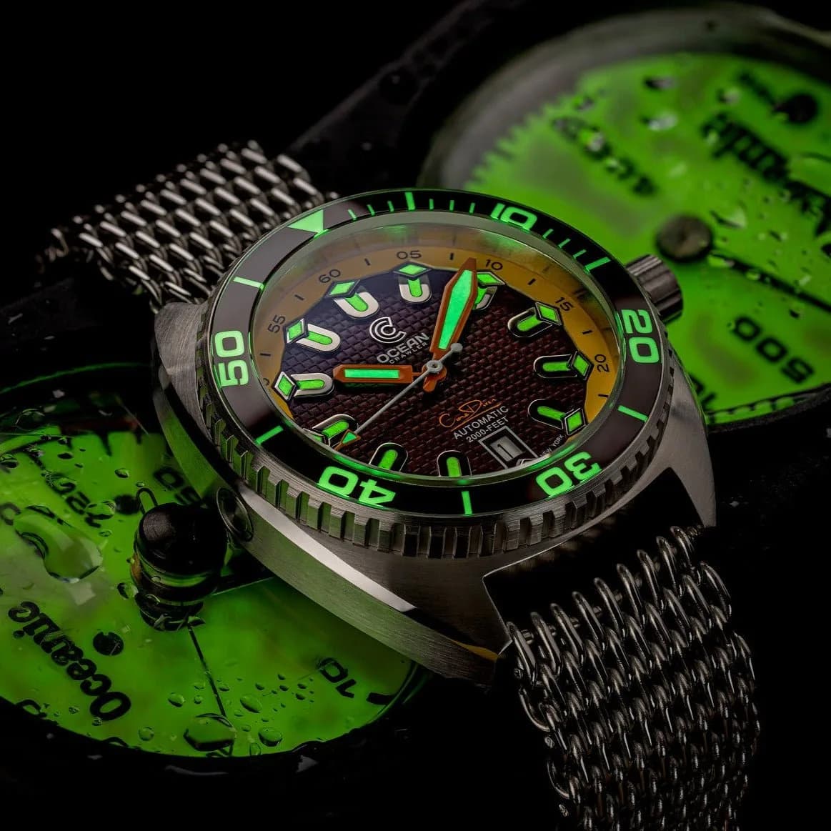 Ocean Crawler Core Diver - Solid 925 Silver Case - Prototype - Brown