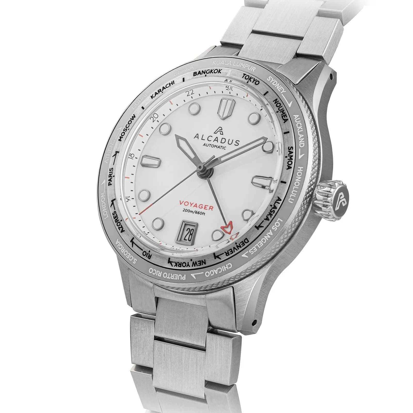 Voyager Worldtimer GMT – Arctic White
