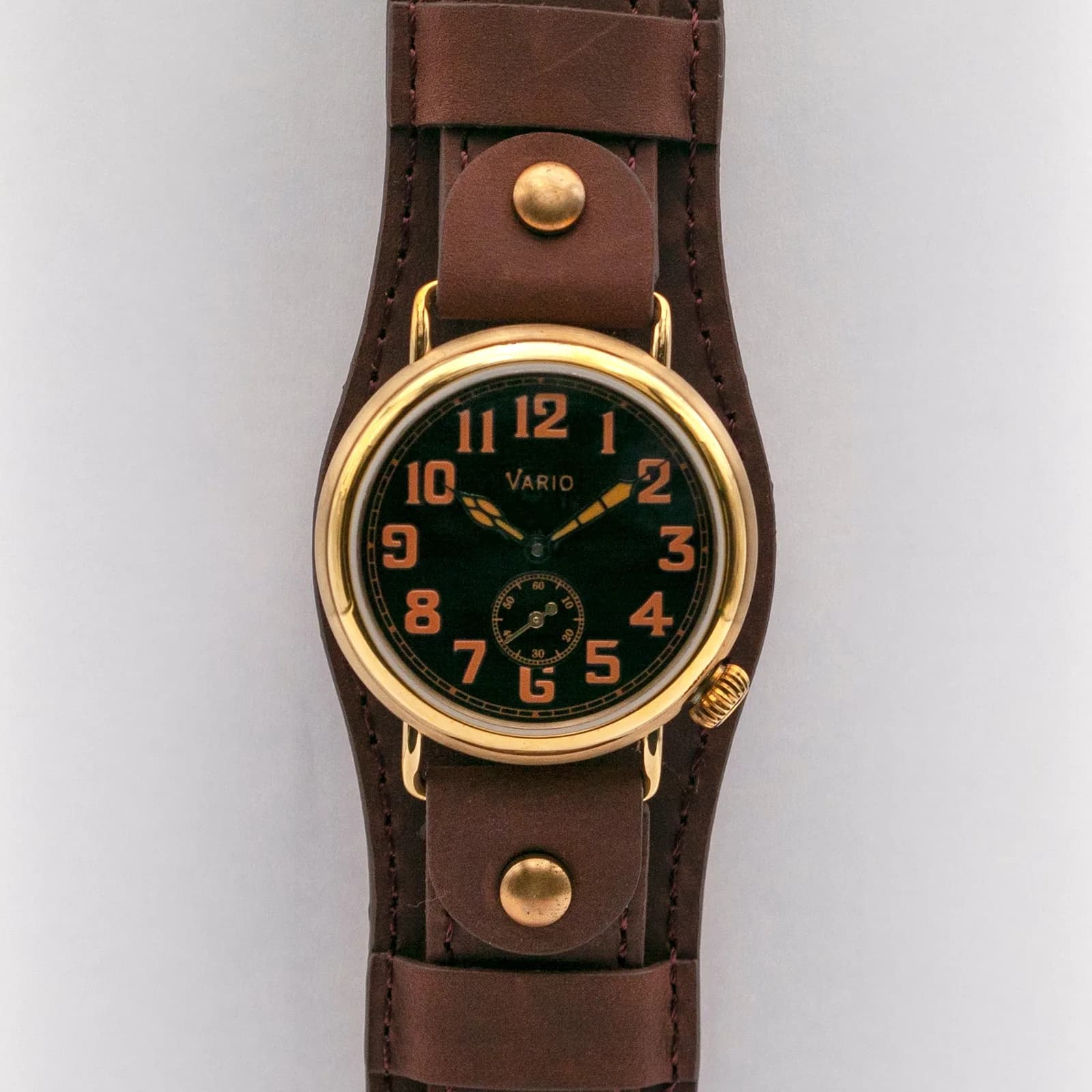 Vario 1918 Trench Brass Black Dial With Orange Lume Watch