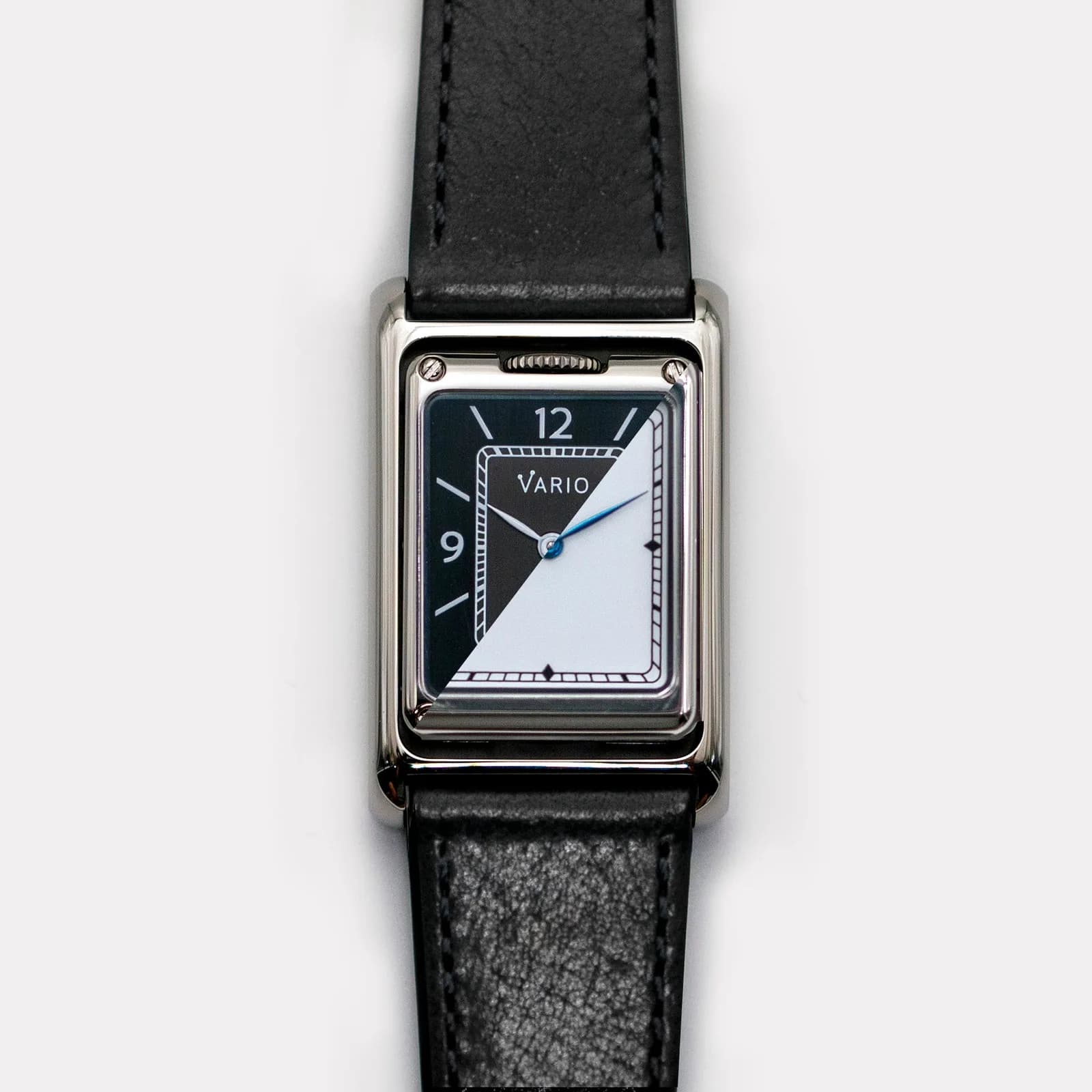 Vario Versa Reversible Dual Time Gunmetal-White Enamel Quartz Watch