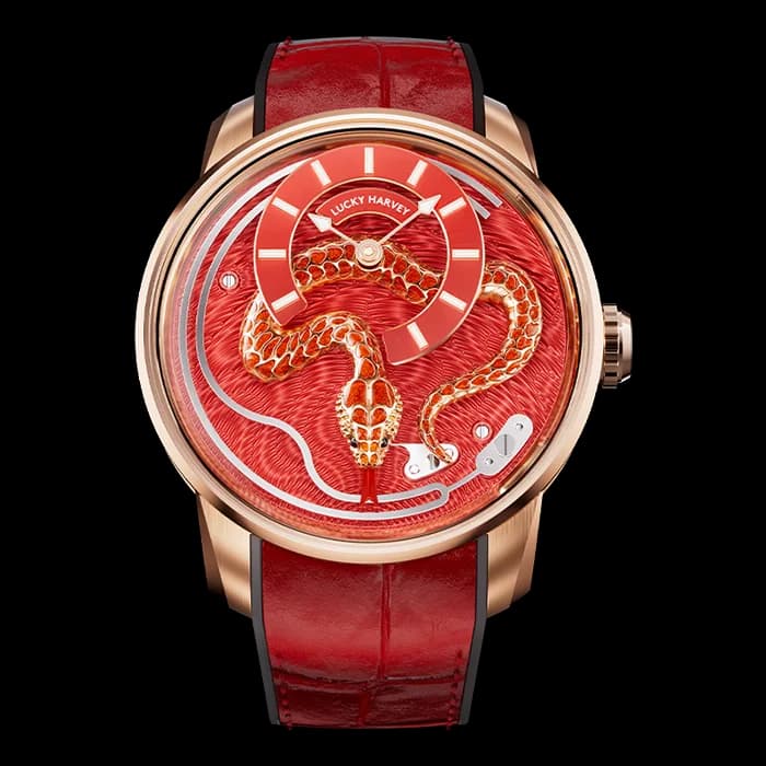 Craftsmanship Series Red Enamel Chiming Snake Limited Edition Automatic Watch