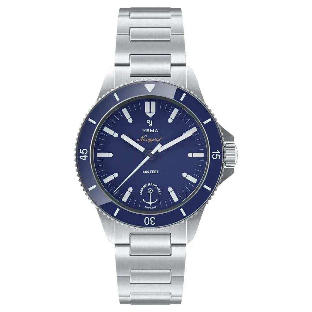 Yema Navygraf Marine Nationale Quarz With Blue Dial #Yema-11