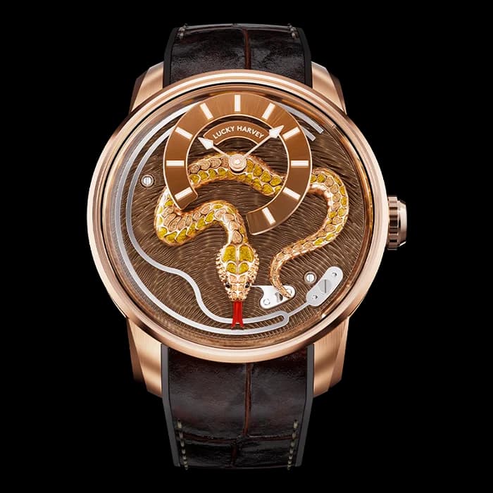 Craftsmanship Series Rose Gold Enamel Chiming Snake Limited Edition Automatic Watch