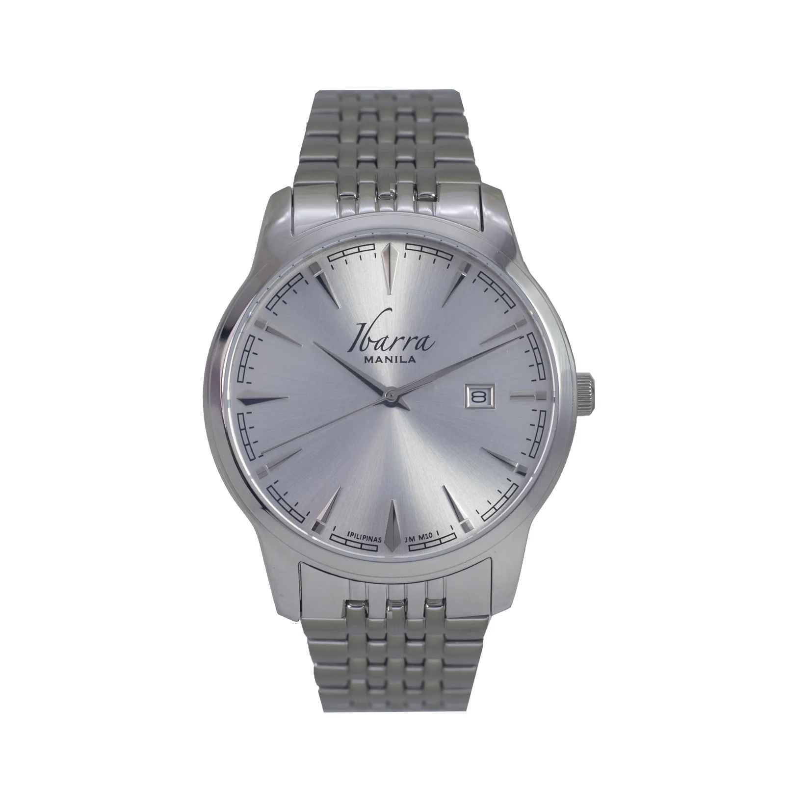 Rizal 39MM Quartz Steel Watch (Silver Dial)