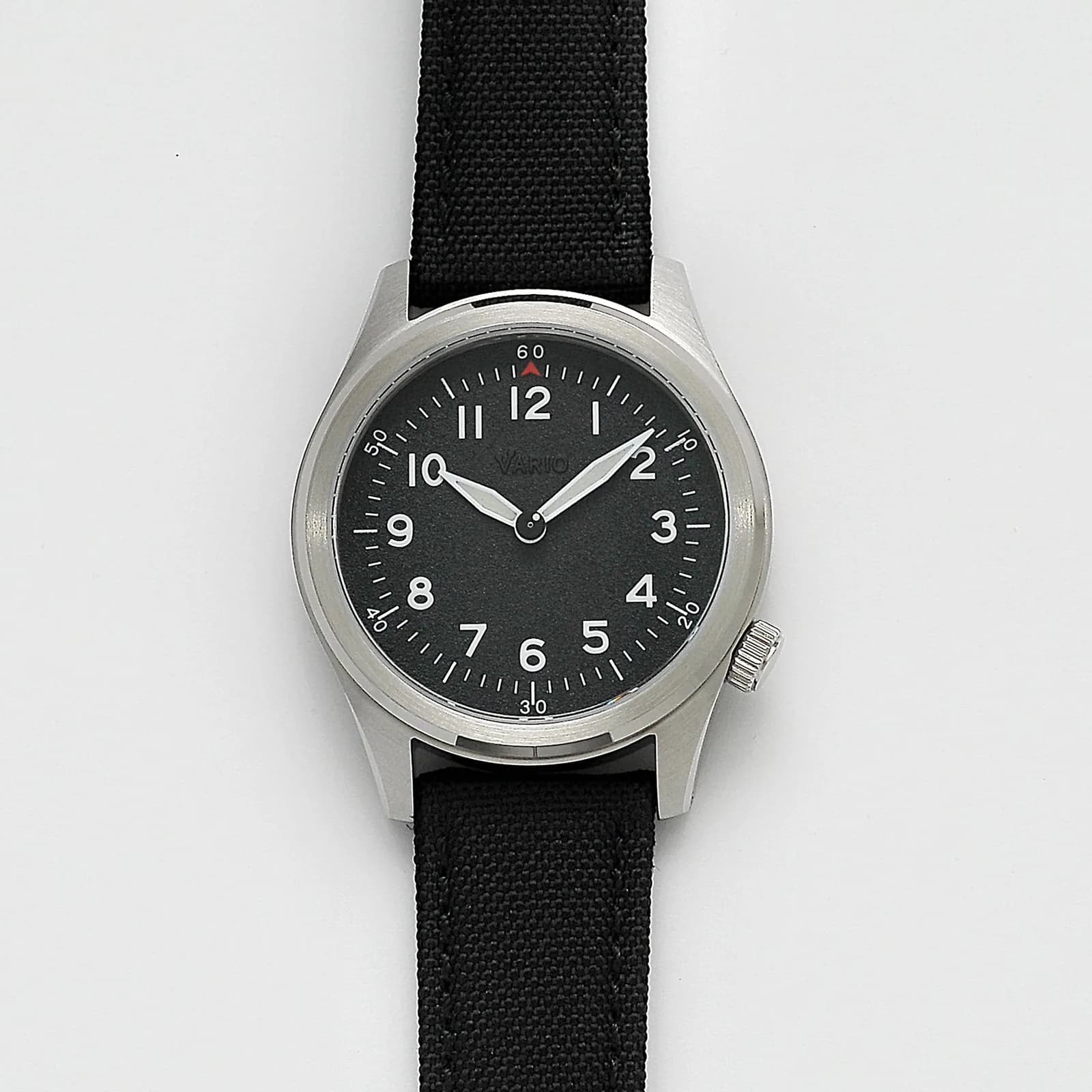 Vario 1945 A-11S Solar Quartz Raven Black Field Watch